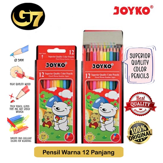 

Pensil Warna Joyko Murah 12 Pcs Pencil Colour Pensil Melukis Menggambar Mewarnai Alat tulis Sekolah