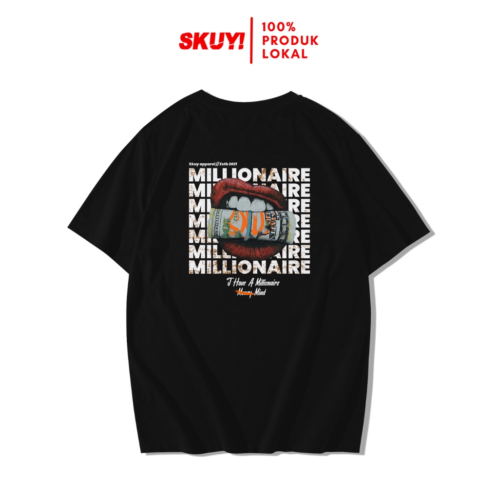 Skuy Kaos Dewasa Hitam Unisex | Millionaire SKY187