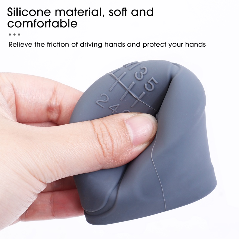 Silikon Penutup Knob Pemindah Kepala Gigi Mobil/6-speed Non-Slip Grip Handle Cover Pelindung