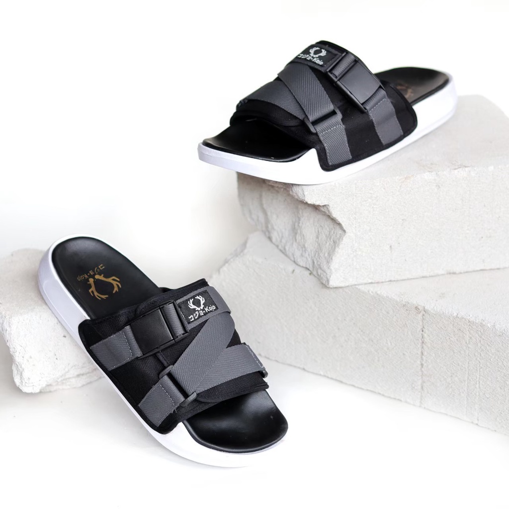 SANDAL SLIDE PRIA CASUAL SANTAI KANVAS PREMIUM FASHION TRANDY