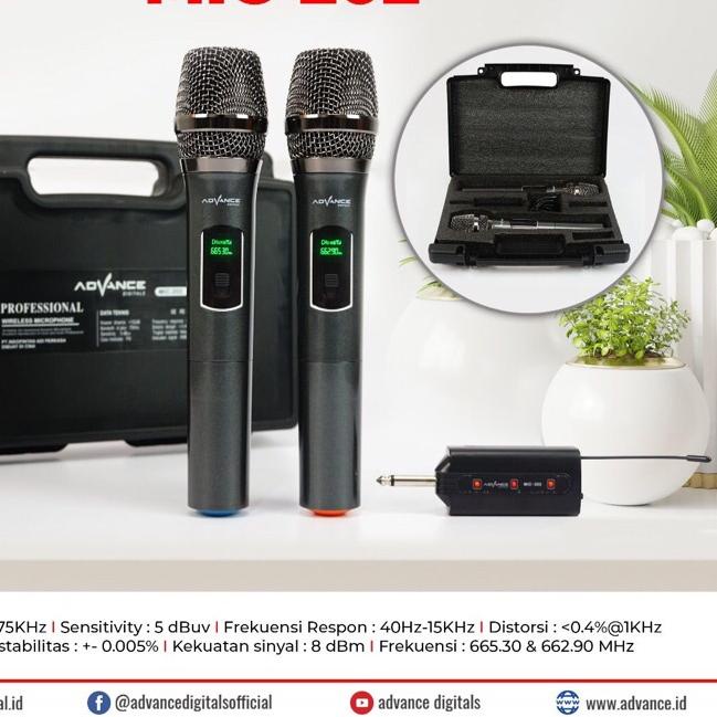 ♙ Mic Wireless Double Advance 301 Microphone Advance MIC 301 ➬