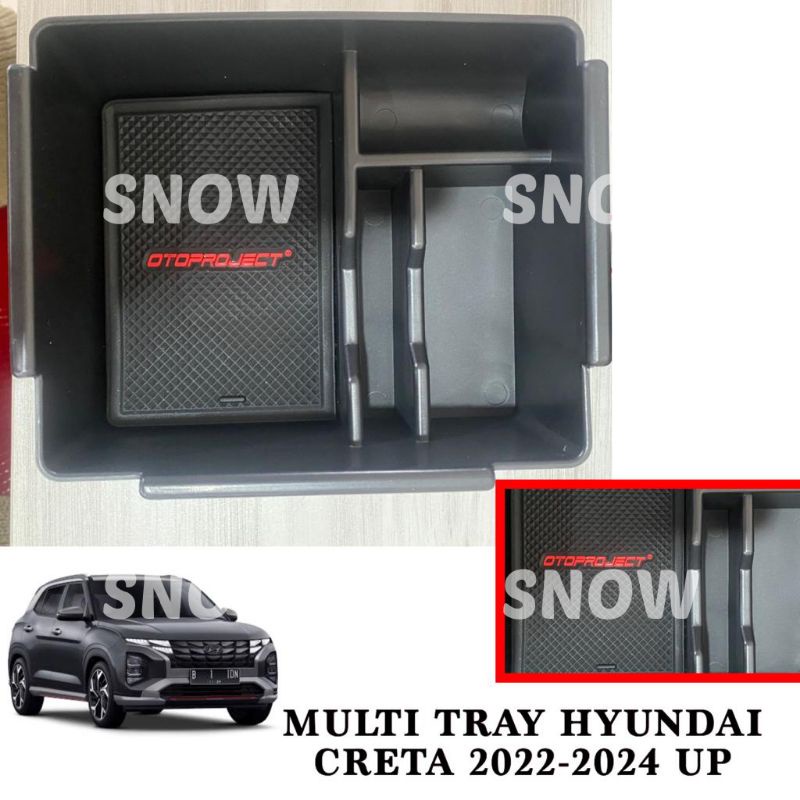 Multi Tray Consule Box Hyundai Creta 2022 2023 2024 Up Hitam