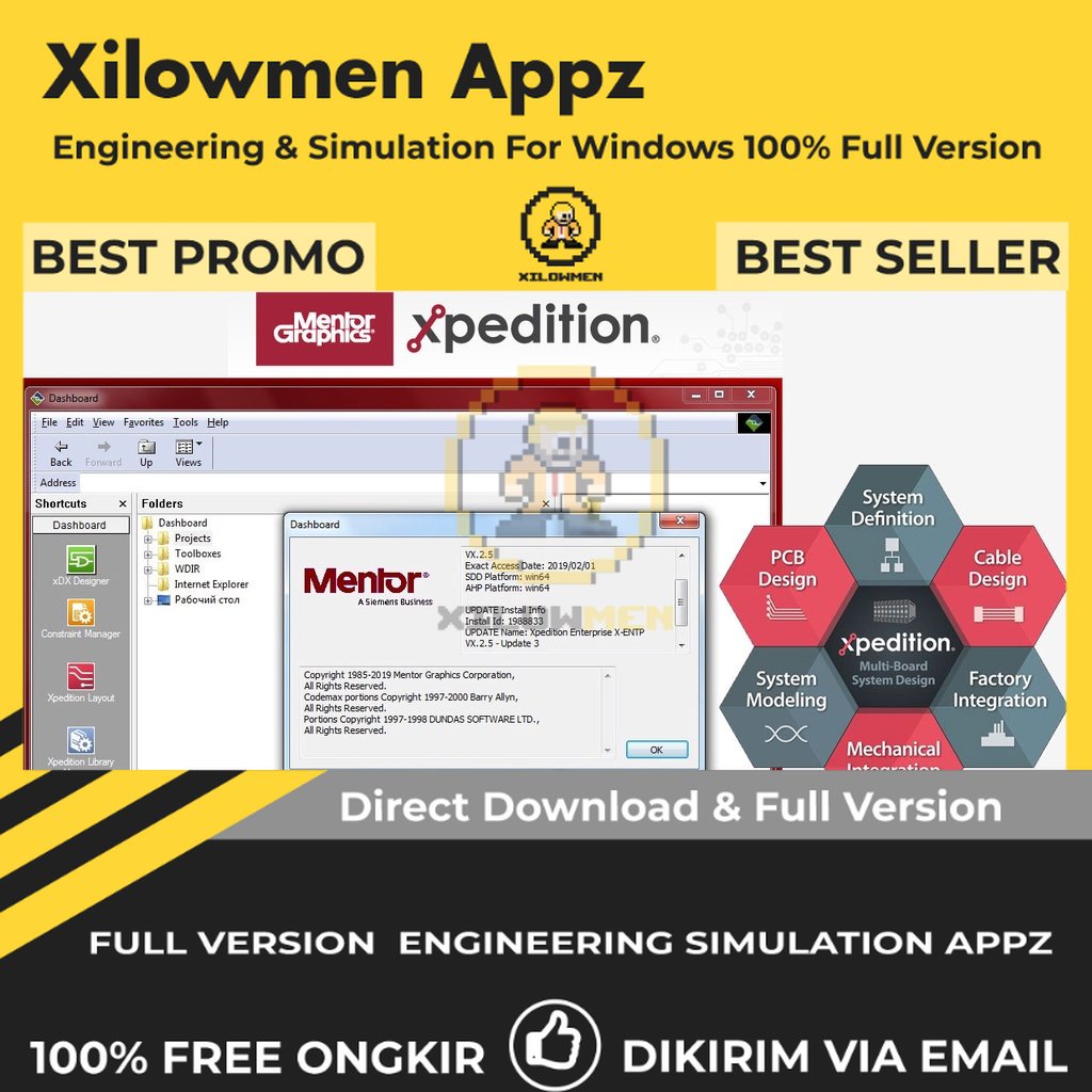 [Full Version] Mentor Graphics Xpedition Enterprise Pro Engineering Software Lifetime Win OS