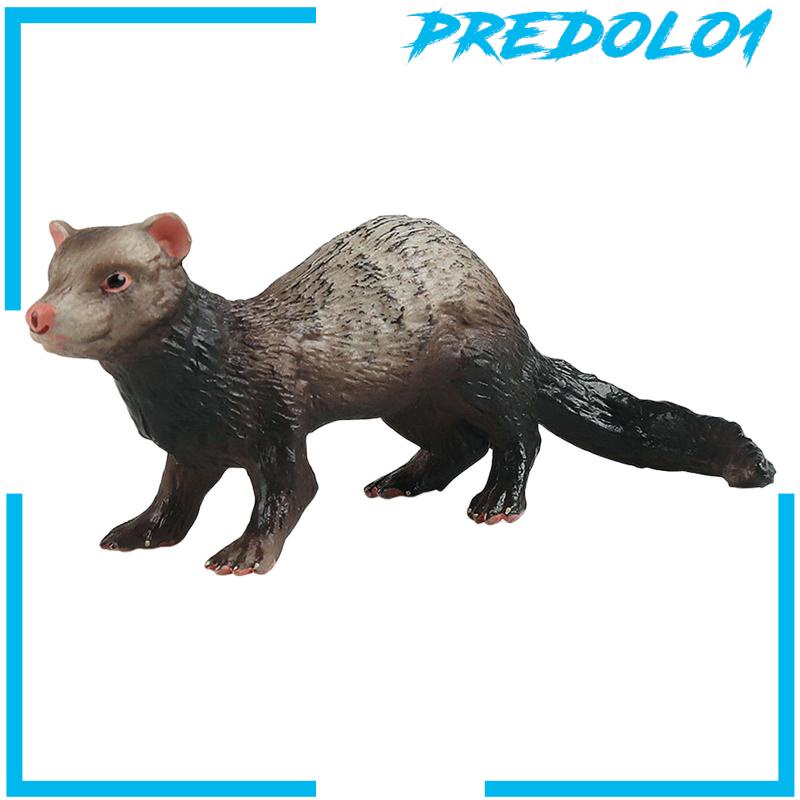 [Predolo1] Figur Mainan Edukasi Sains Figur Ferret Untuk Dekorasi Desktop