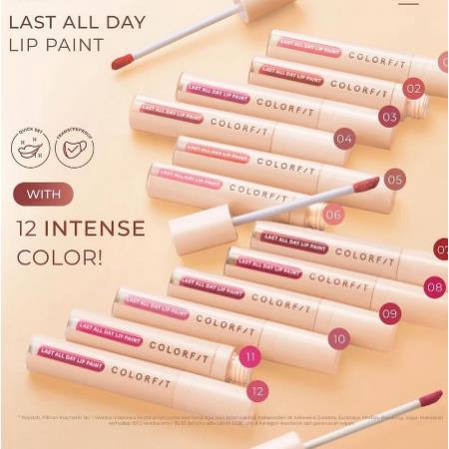 ^ KYRA ^ Wardah Colorfit Series Last All Day Lip Paint Lipcream Matte Tahan Lama