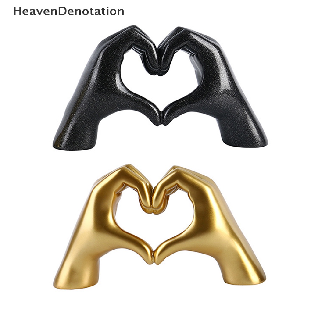 [HeavenDenotation] Nordic Heart Gesture Statue Resin Abstrak Tangan Cinta Patung Patung Dekorasi HDV