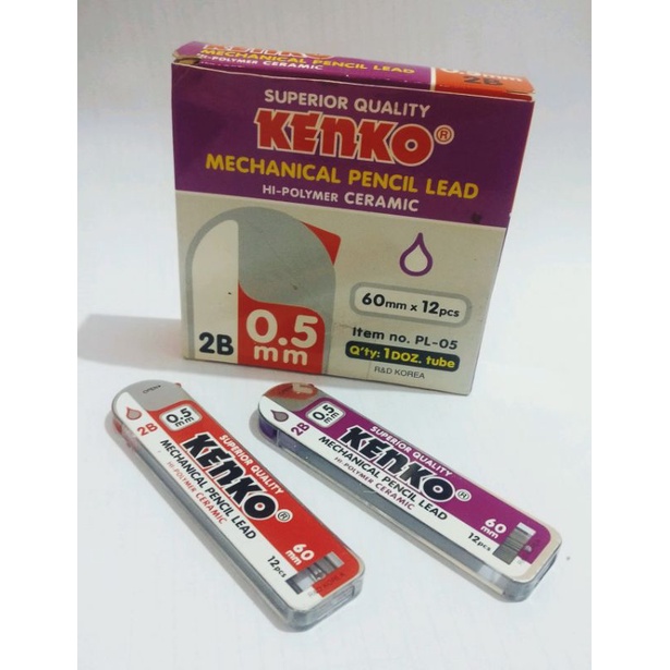

Kenko Mechanical Pencil Lead 0.5mm 2B / Isi pensil Mekanik
