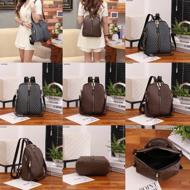 Multy Fungsi With Leather Backpack Gold Hardware R61083Mk