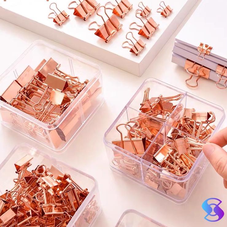 

Stock Baru BINDER CLIP PENJEPIT KERTAS (PAPER CLIP) ROSE GOLD Penjepit Rose Gold Isi - BC