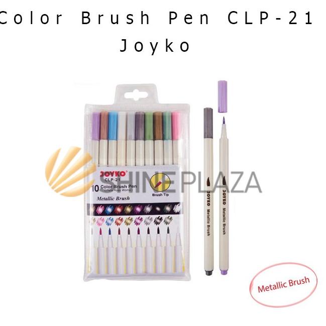 

Ready Sekarang Color Brush Pen Joyko 10 Warna CLP-21 - Color Brush Pen Joyko Metallic