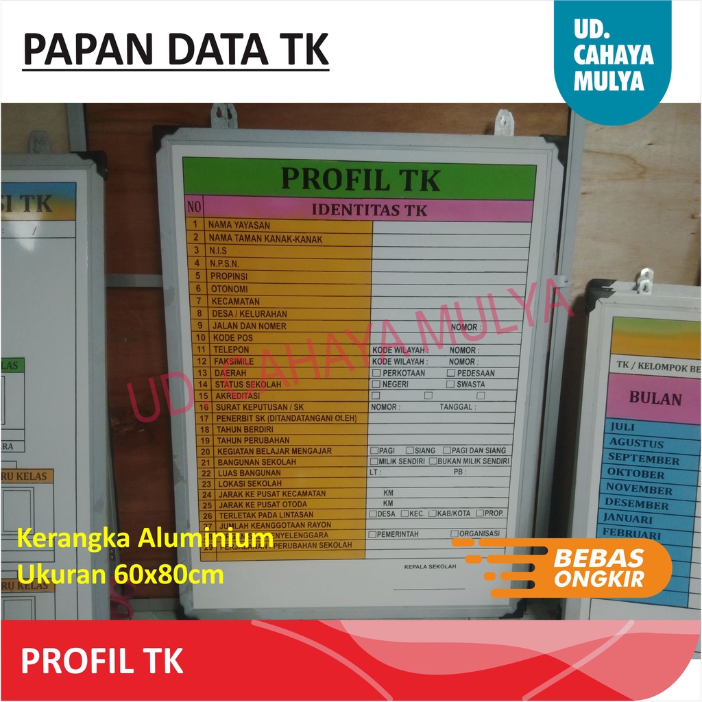 

Papan Profil Sekolah TK / RA / PAUD
