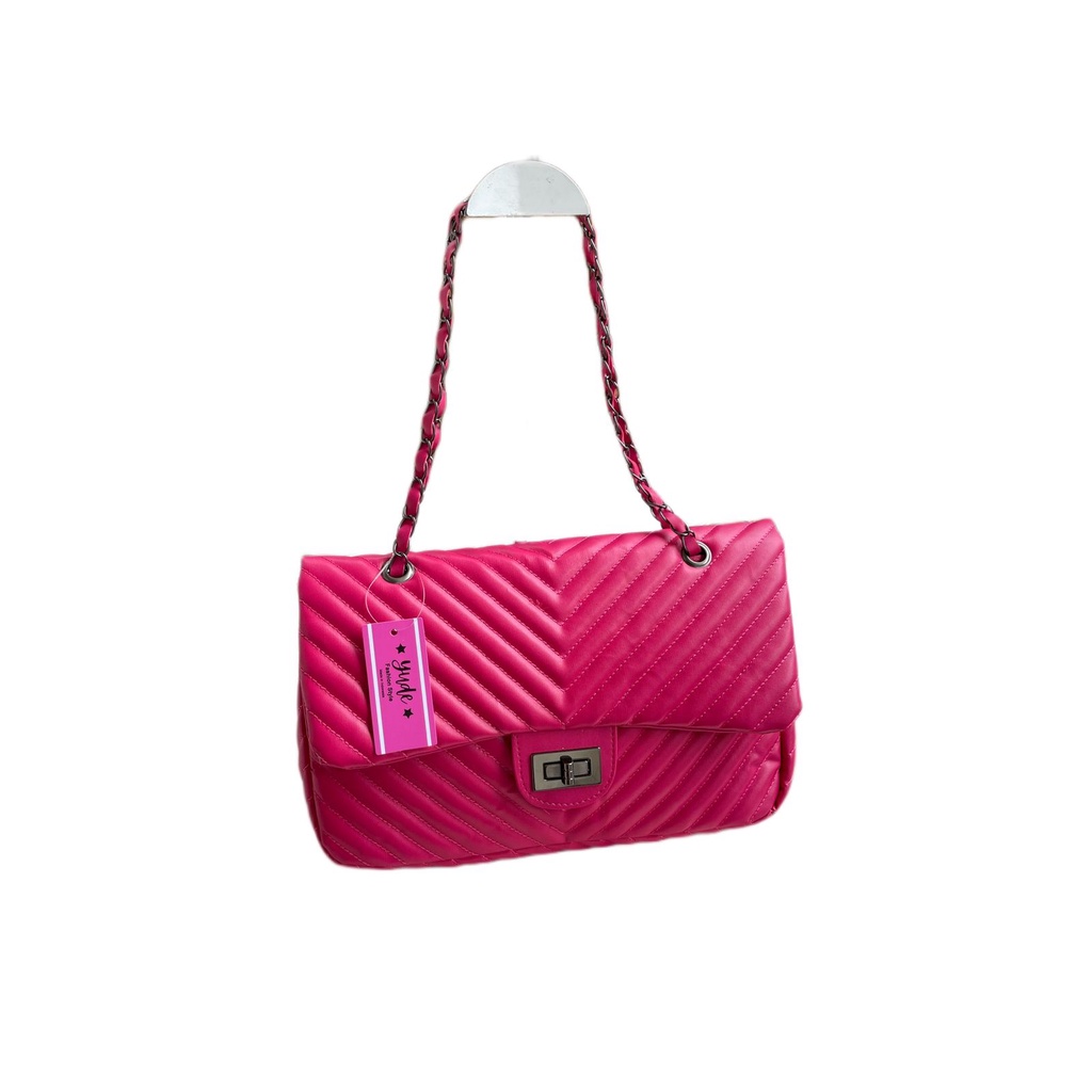 TAS SELEMPANG WANITA CHEVRON FREE POUCH FASHION TERBARU UK 30X16 CM