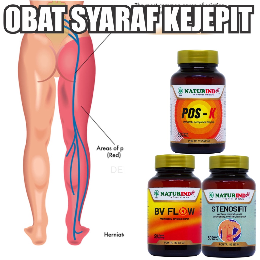 Paket obat herbal sakit pinggang syaraf saraf kejepit terjepit bokong pinggang betis herbal