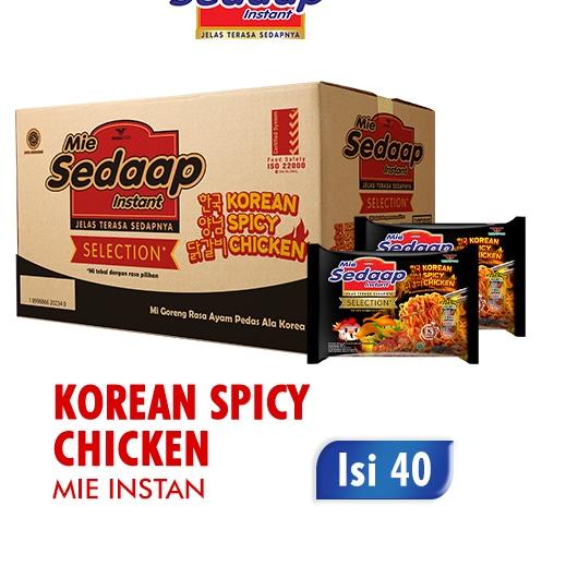 

❂ SEDAAP Mie Instan Korean Spicy Chicken Bag Box Isi 40 pcs ☚