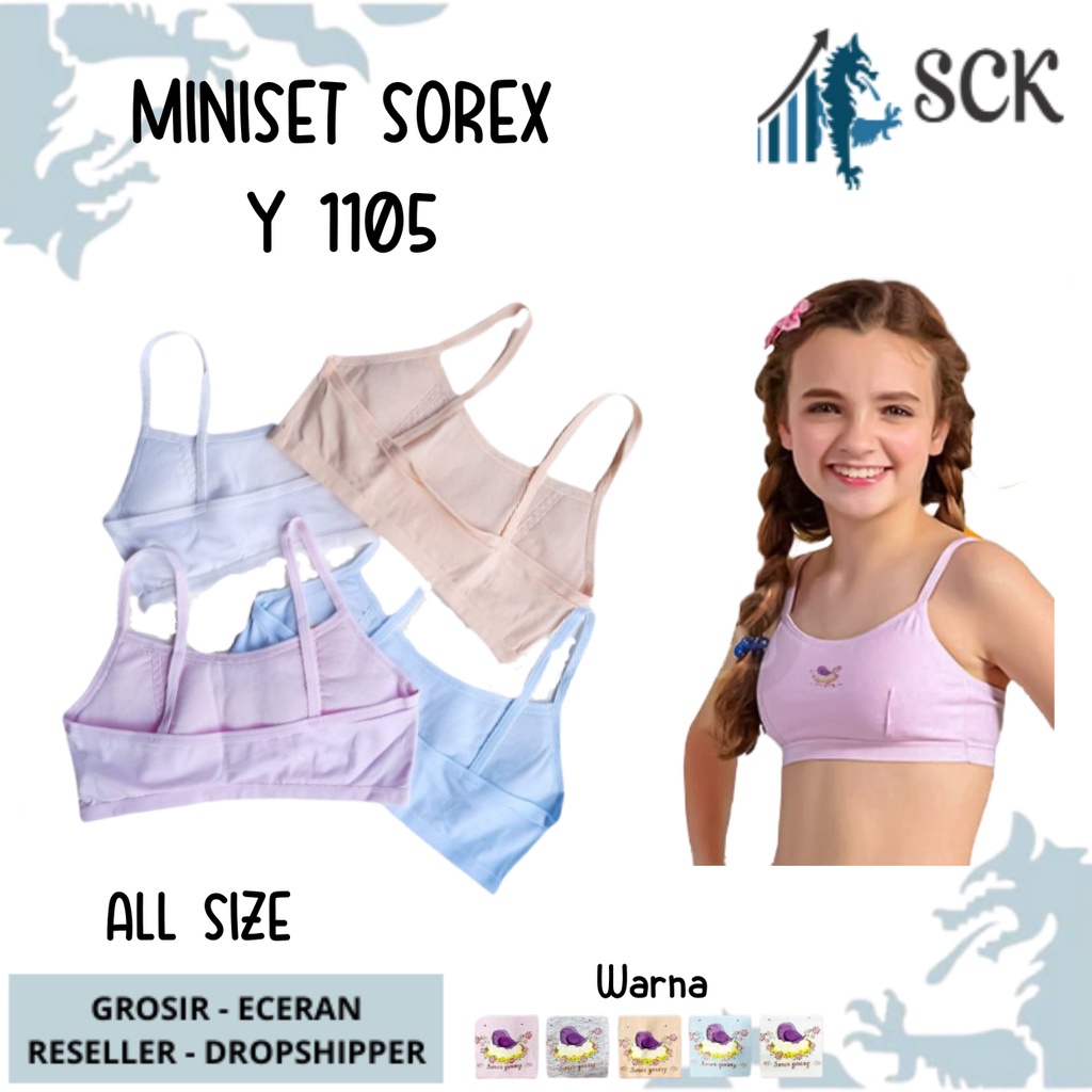 Miniset SOREX Remaja 1105 Warna / Pakaian Dalam Remaja Remaja / BH Anak - sckmenwear GROSIR