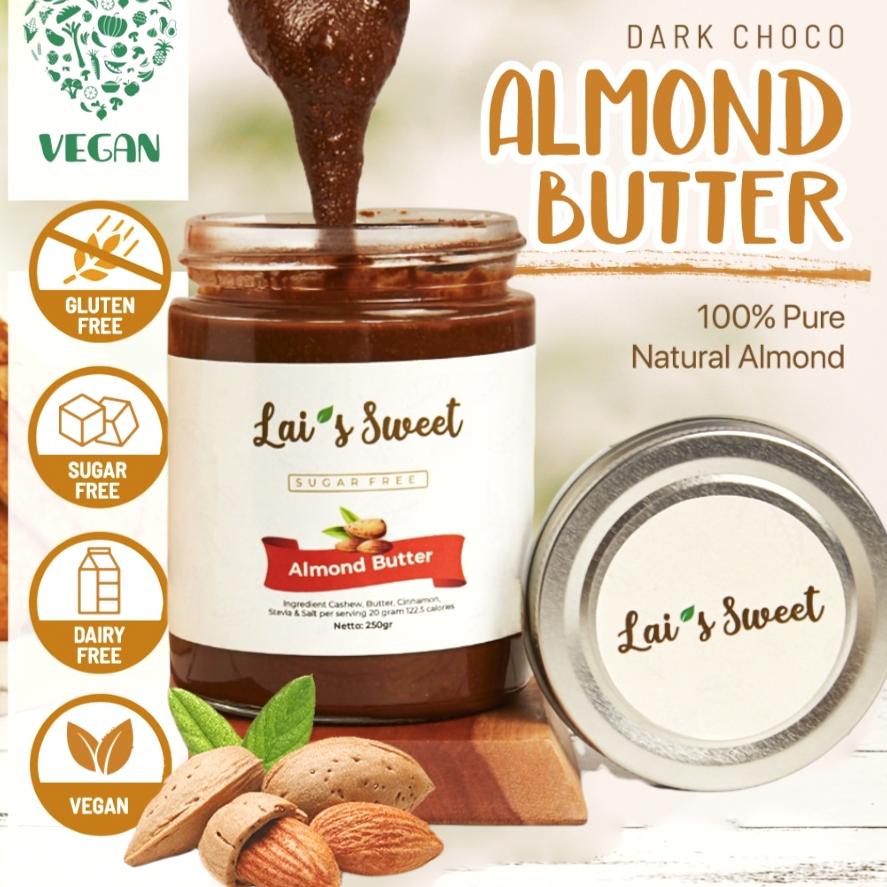 

♔ Dark Coco Almond Butter 250Gr (Free Sugar,Gluten Free,Vegan) ☊