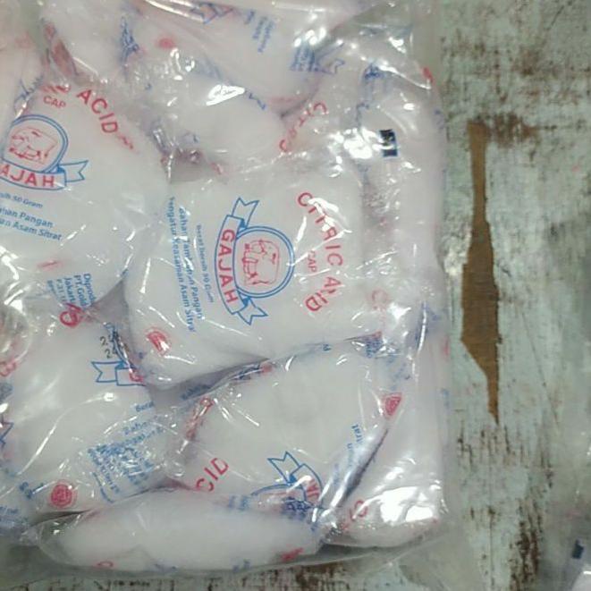 

◘ Citrun cap Gajah 1pak isi 20bungkus @50 gr - Citric Acid ☟