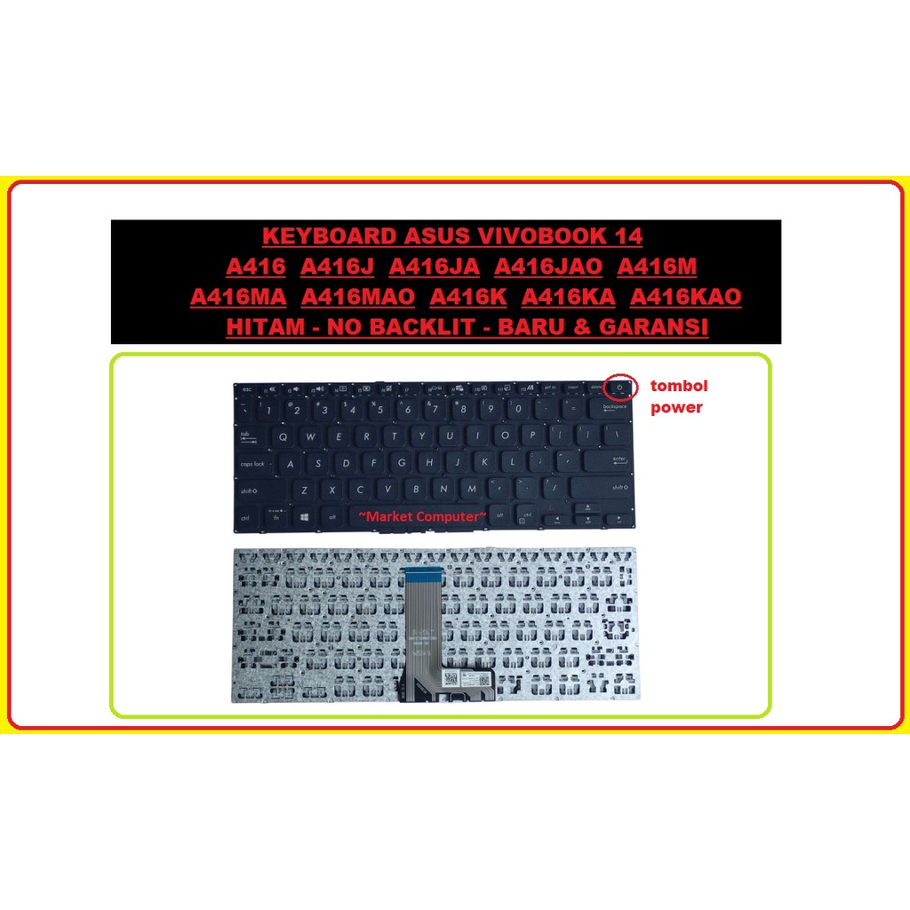 Keypad Kibot Keyboard Laptop Notebook Asus VivoBook 14 S14 A416 A416J A416JA A416JAO A416M A416MA A4