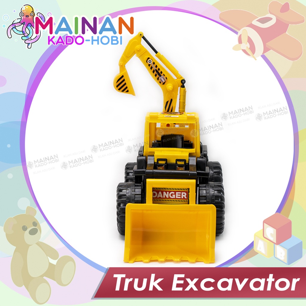 MAINAN ANAK DIY DIECAST TRUK KONSTRUKSI BEKO BULDOSER EXCAVATOR