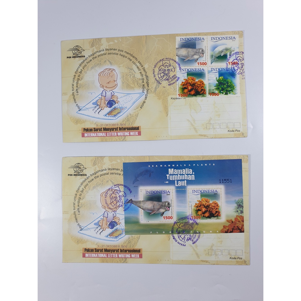 

Perangko SP Pekan Surat Menyurat Internasional Mamalia Tumbuhan Laut Tahun 2005 Set