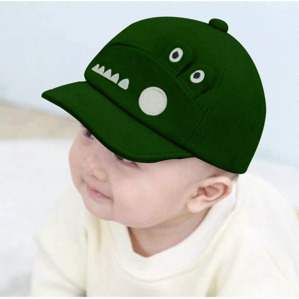 Topi Bayi Aligator Motif Topi Motif Buaya Crocodile Bordir Nama Anak Custom SUKA SUKA