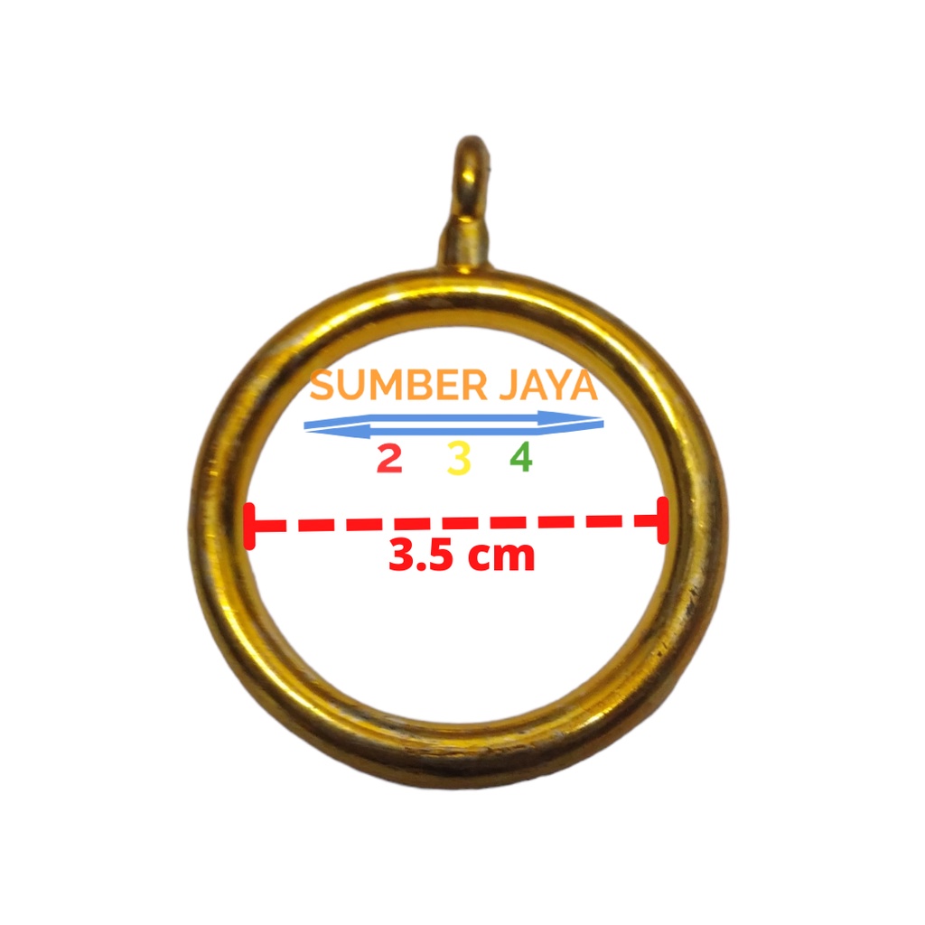 RING PIPA GORDEN CANTOLAN PIPA 3,5 CM GOLD POLOS