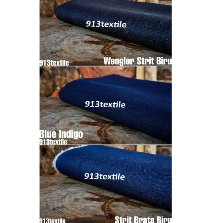 ☛ Kain Jeans Meteran Murah Melar Tebal 13 oz ♟