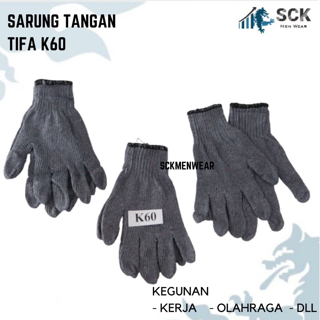 Sarung Tangan TIFA K50 K60 / Kaus Tangan TIFA POLOS K 50 - K 60 Dewasa Wanita / Perlengkapan Otomotif - sckmenwear GROSIR