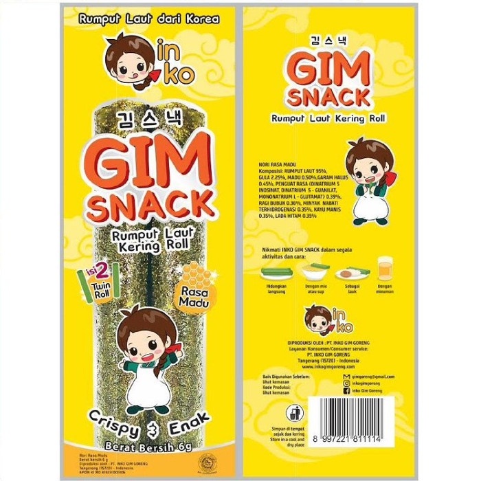 GIM SNACK RUMPUT LAUT 7.2GR RASA MADU