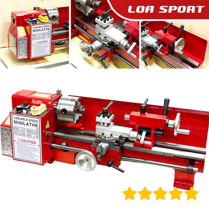 Terlaris Mesin Bubut Besi Mini Lathe Presisi Akurat 2500Rpm 550W Cj0618