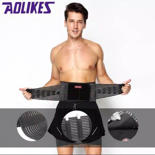 (COD) AOLIKES 7996 Lumbar Waist Back Support Belt Sabuk Penyangga Pinggang