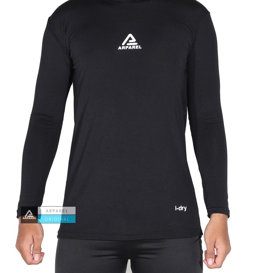 Bisa Cod  baselayer manset pria original / manset olahraga / manset pria / baselayer football Black 