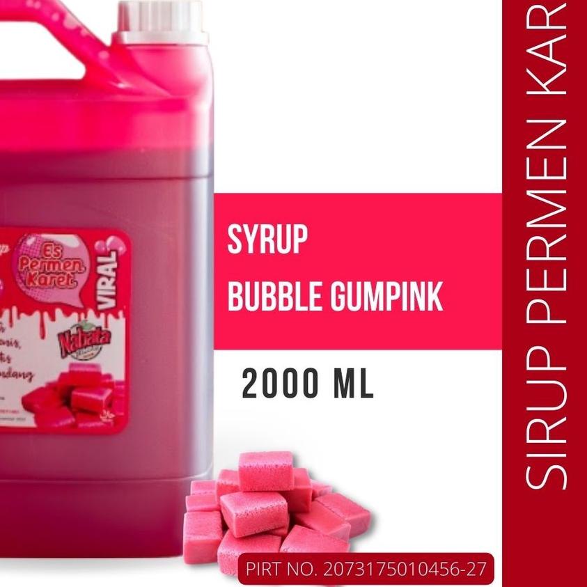 

☆ Sirup Permen Karet Viral Surabaya 2 liter / Bubble Gum Pink Syrup 2000 ml ←