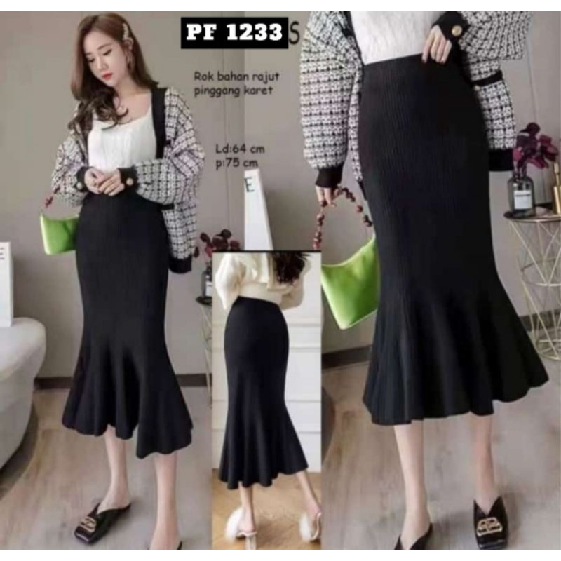 Rok Rajut Import PF 1233 (Duyung import