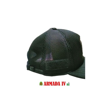 Topi Tactical Jala Velcro Topi Jaring Rekat Hitam