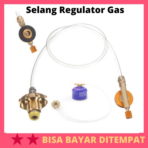 Selang Regulator Gas Kaleng Propane Butane Hi Cook / Selang Gas Regulator Elpiji Lpg Kaleng Kompor K