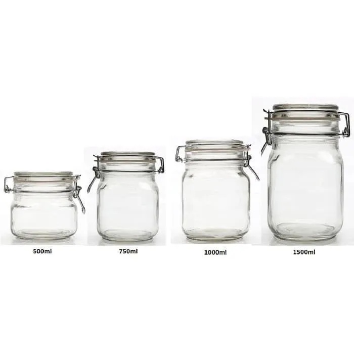 (P2) Toples Kaca / Toples Penyimpanan Kedap Udara / Toples Kue / Toplea Makanan / Toples Cemilan / Jar Kaca / Glass Hermetico Jar