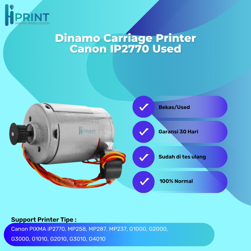 Dinamo Carriage Canon Bekas IP2770 2770 MP258 MP287 MP237 G1010 G2010 G3010 G4010 G1000 G2000 Used