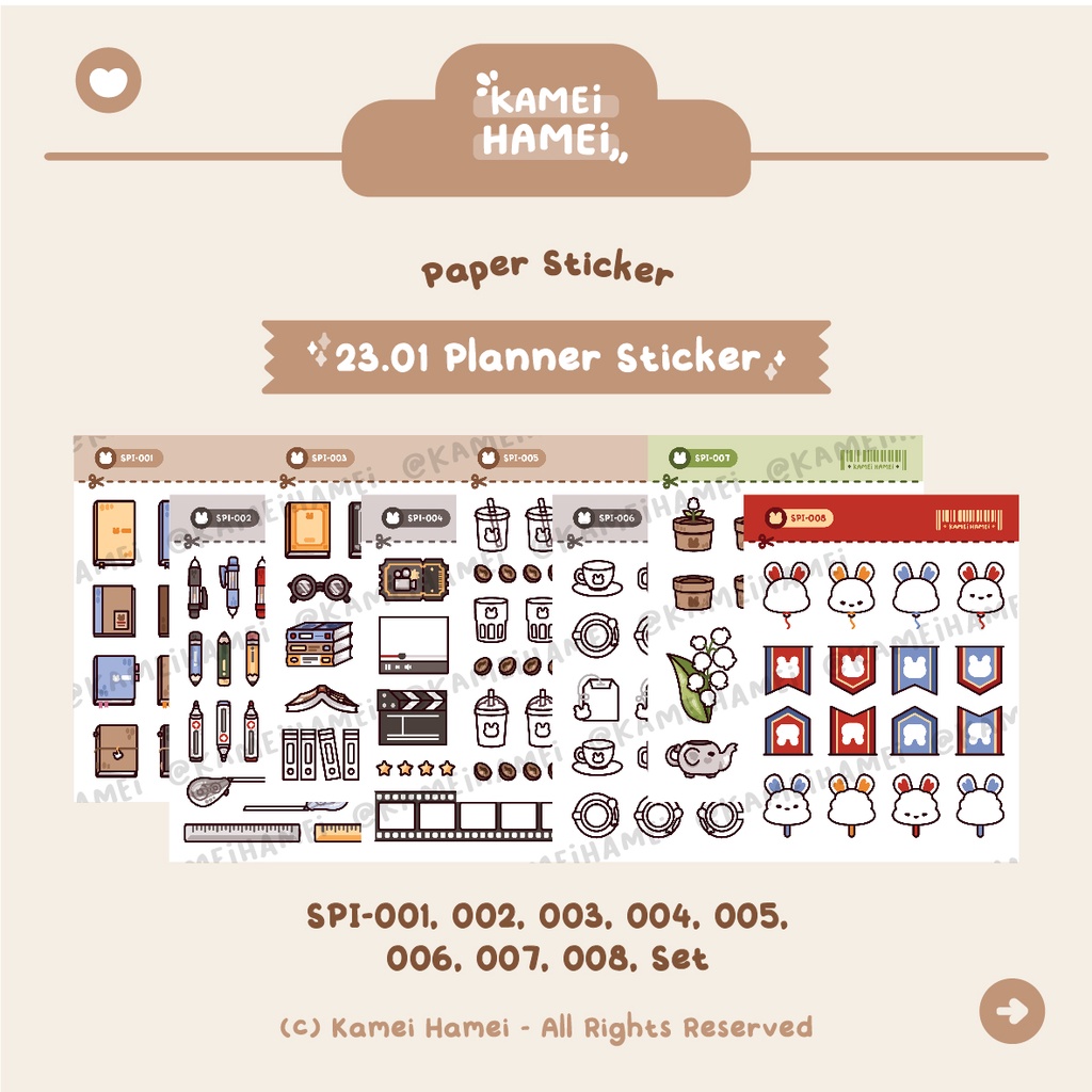 

23.01 Planner Sticker | Kamei Hamei Paper Sticker