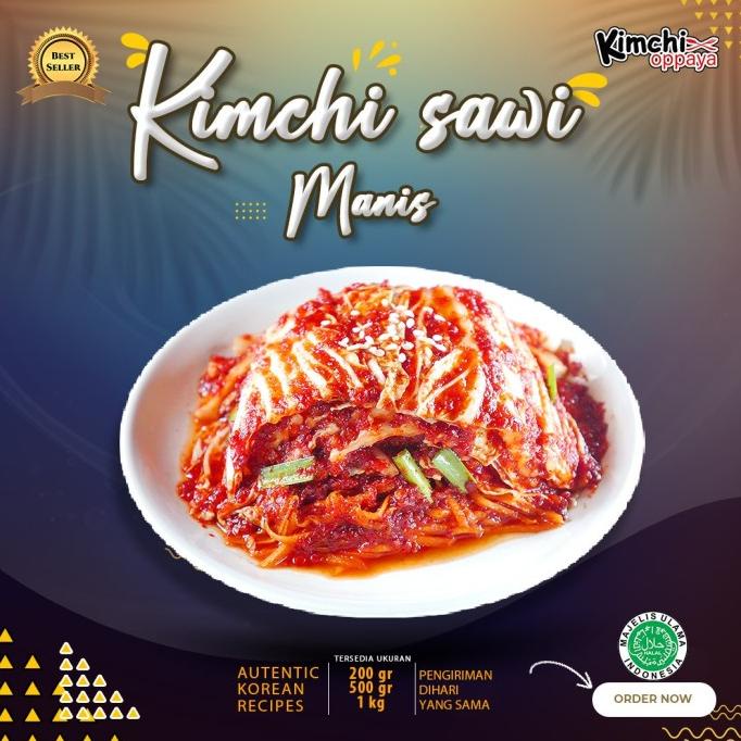 

kimchi SAWI RASA MANIS korea 1Kg Enak Halal Harum manis TERLARIS