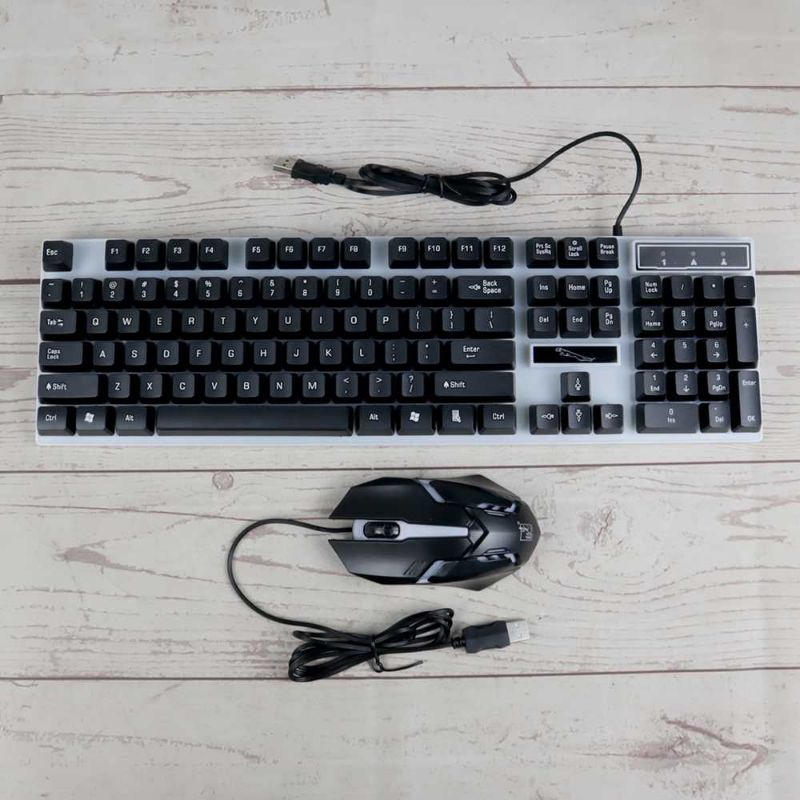 ZHUIGUANGBAO Combo Gaming Keyboard RGB Mechanical Feel with Mouse - G21B