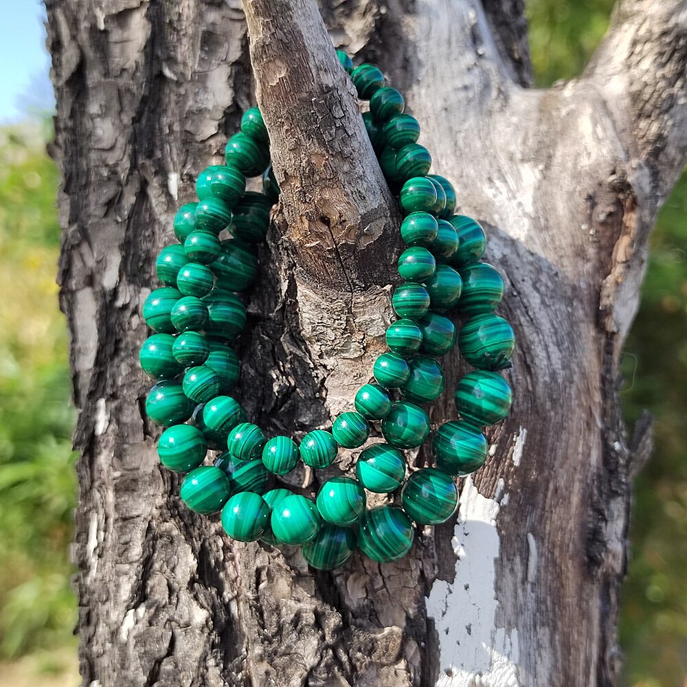 Gelang Ku Natural Malachite Women Jewelry Natural Stone Stretch