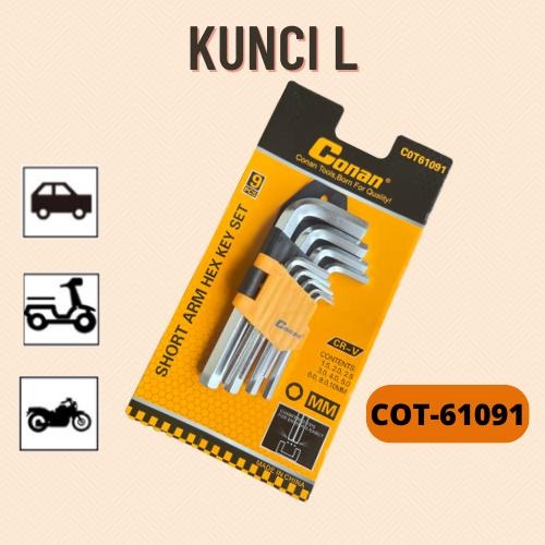 SET KUNCI L 9PCS / HEX KEY COT61091 COT61092 COT61093