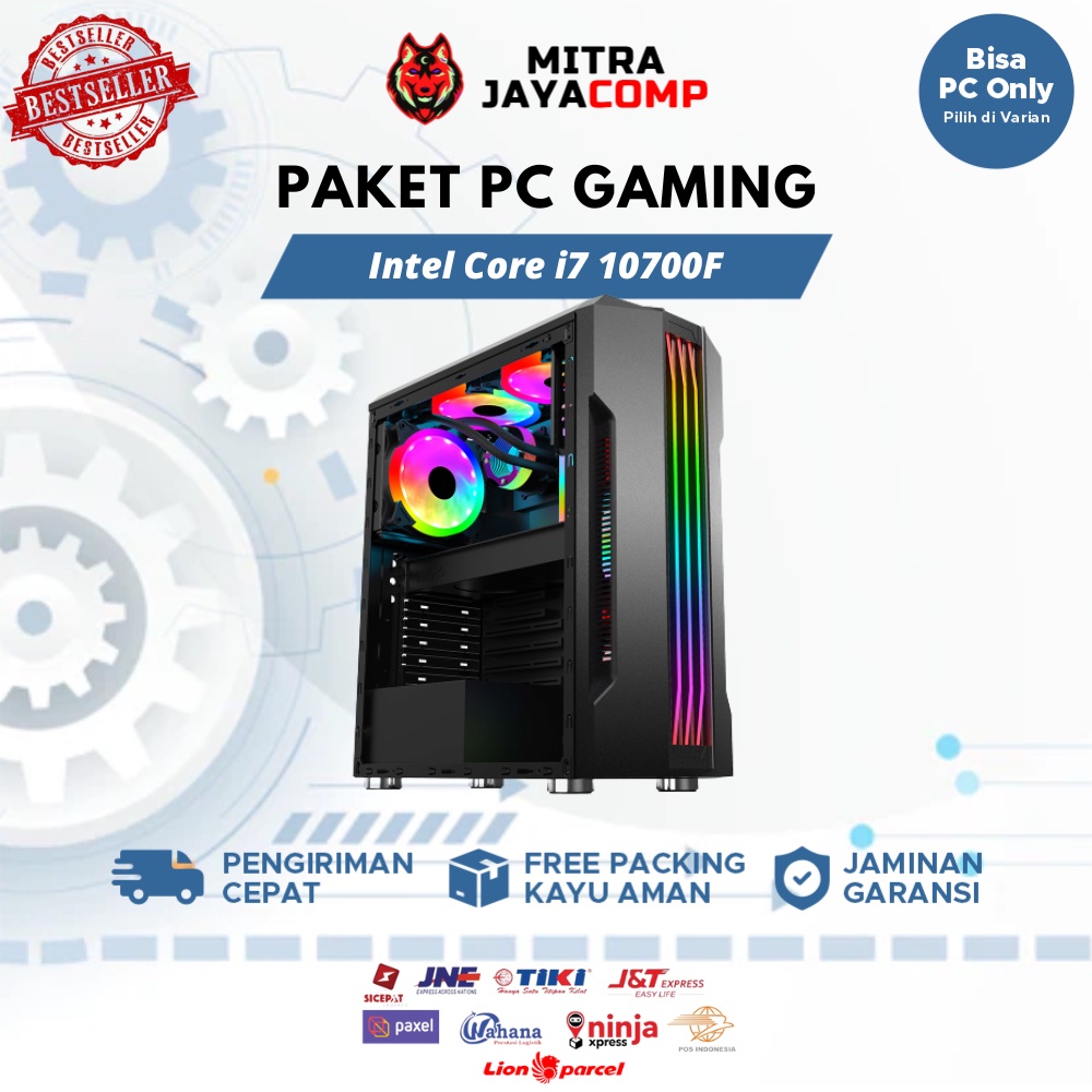 Paket PC Gaming Editing Core i7 10700F RAM 16GB GTX 1660 Super 6GB - SSD 256GB Komputer gaming editing rakitan desktop