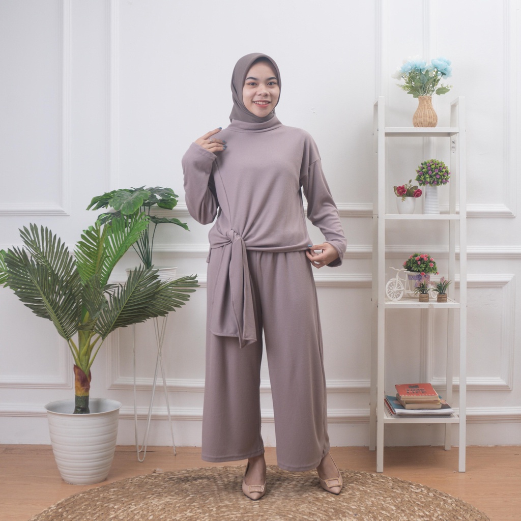 ZASKIYA - Set Akary Wanita Turtleneck