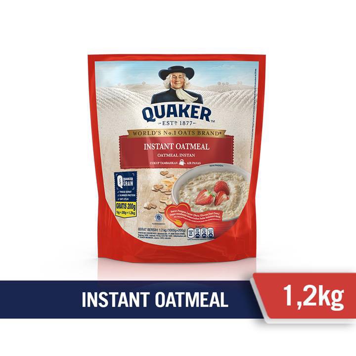 

✨NEW✨ -QUAKER - INSTANT OATMEAL (GANDUM) - 1200 GR- 1.1.23