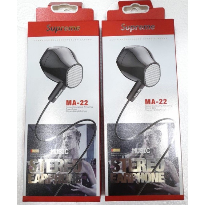 Jual HEADSET ATAU EARPHONE SUPREME SPORTS MA22 SUPER BASS Shopee