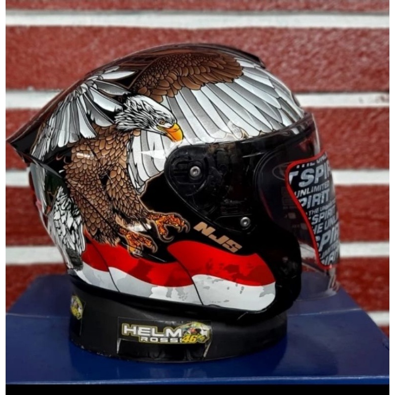 HELM NJS GARUDA DV | HALF FACE GARUDA INDONESIA ORIGINAL Limited Edition Murah