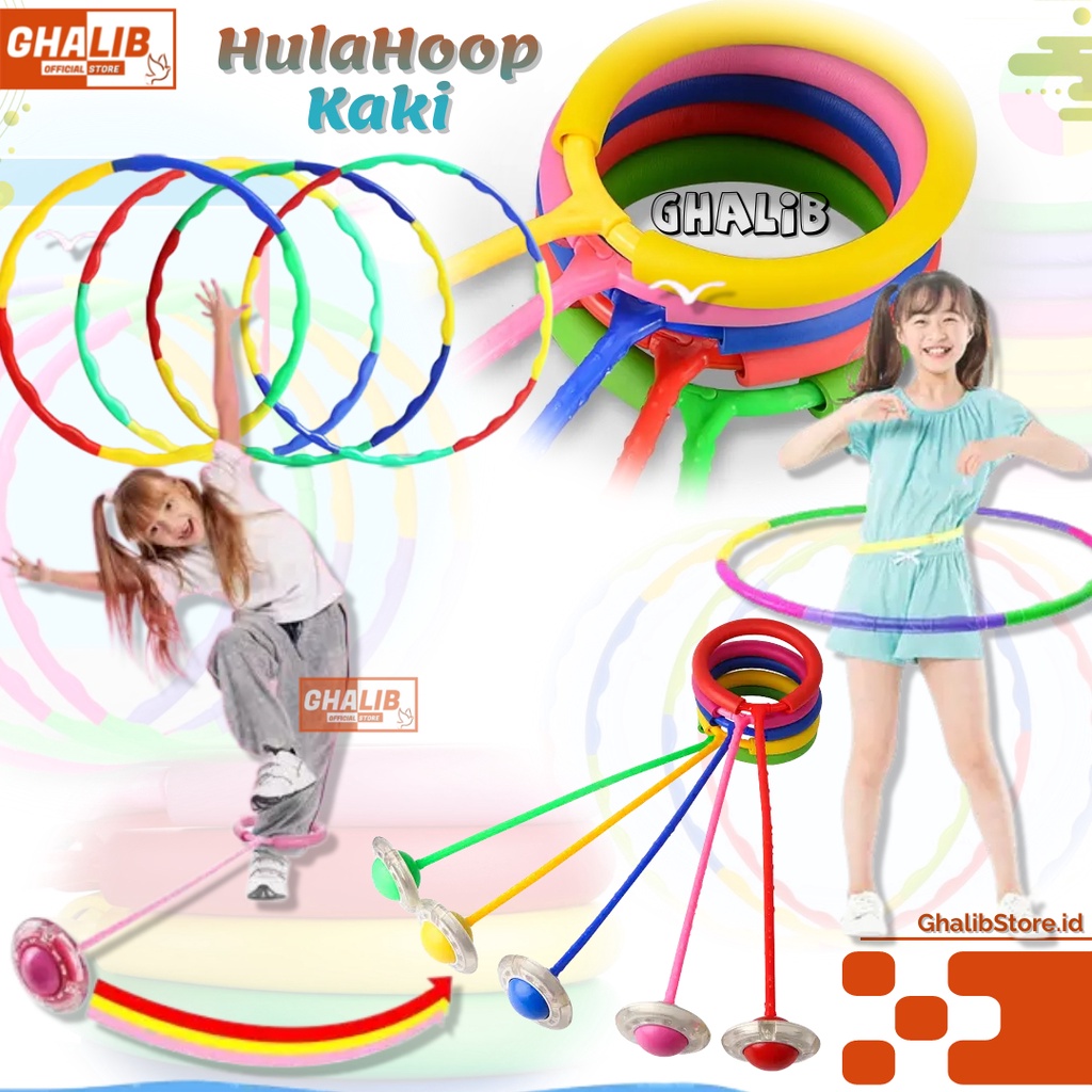 Hula Hoop Mainan Hulahoop Kaki Lampu Nyala Hulahup Kaki Led