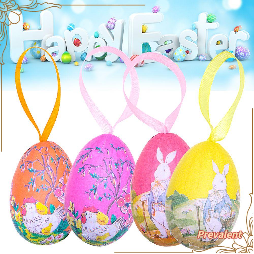 Preva 12Pcs Telur Paskah Nikmat Baru Hadiah Anak Hiasan Gantung